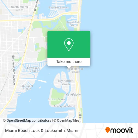 Miami Beach Lock & Locksmith map