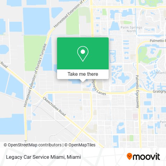 Mapa de Legacy Car Service Miami