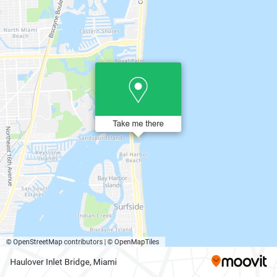 Haulover Inlet Bridge map