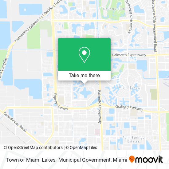 Town of Miami Lakes- Municipal Government map
