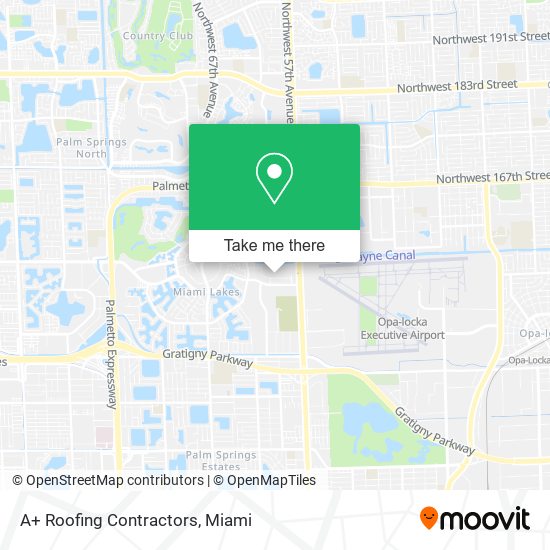 A+ Roofing Contractors map