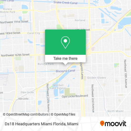 Ds18 Headquarters Miami Florida map