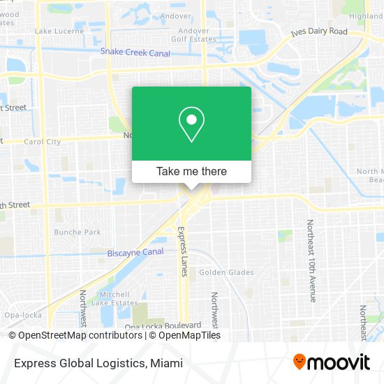 Mapa de Express Global Logistics