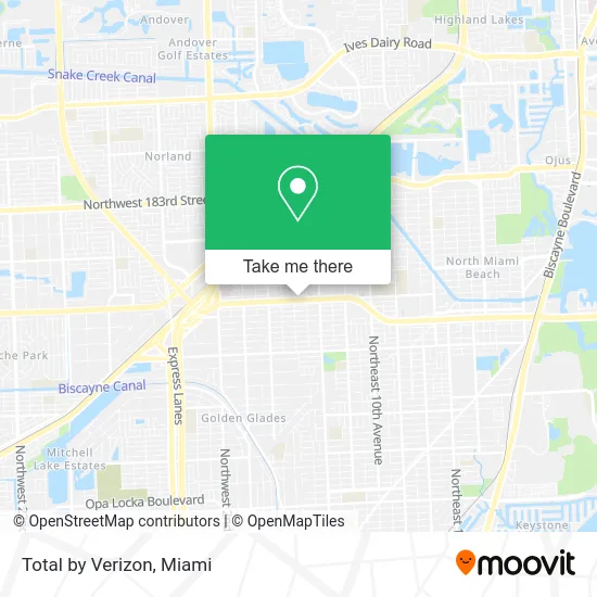 Total by Verizon map