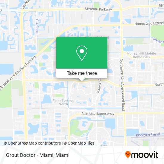 Mapa de Grout Doctor - Miami