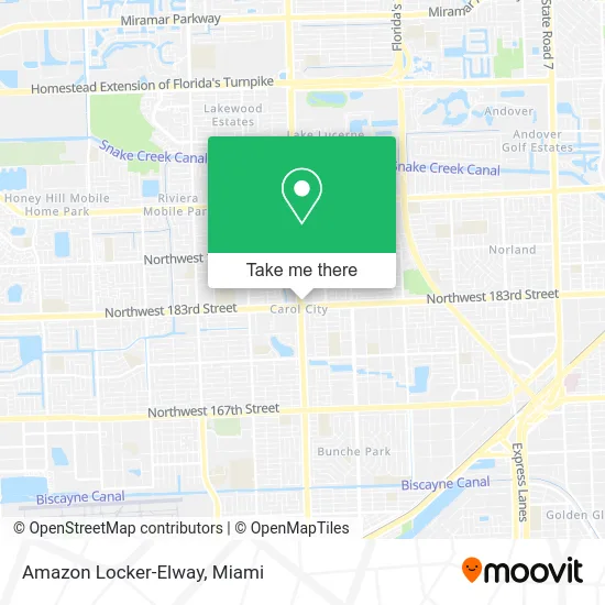 Amazon Locker-Elway map
