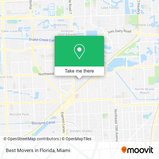 Mapa de Best Movers in Florida