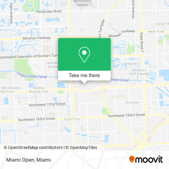 Miami Open map