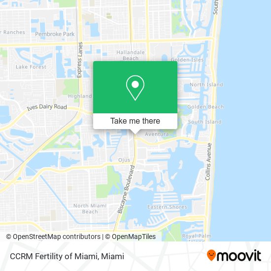 CCRM Fertility of Miami map