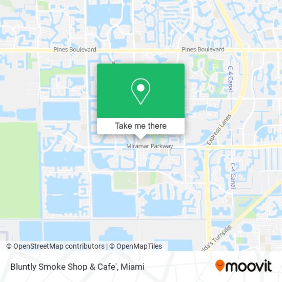 Mapa de Bluntly Smoke Shop & Cafe'