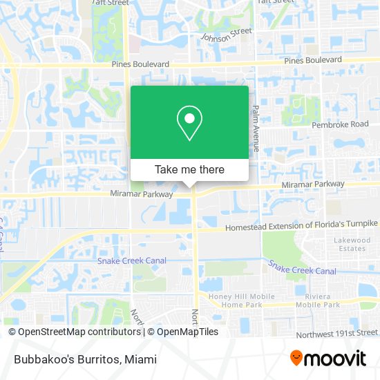 Bubbakoo's Burritos map