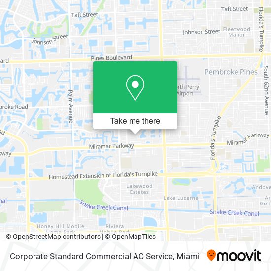 Corporate Standard Commercial AC Service map