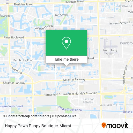 Mapa de Happy Paws Puppy Boutique