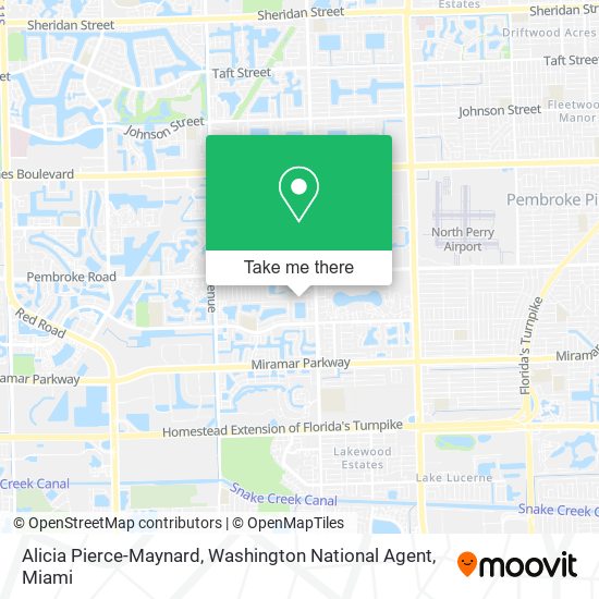 Alicia Pierce-Maynard, Washington National Agent map