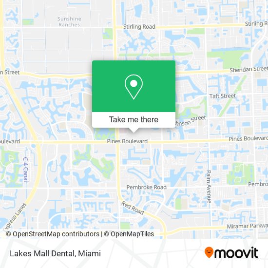 Lakes Mall Dental map