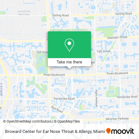 Mapa de Broward Center for Ear Nose Throat & Allergy