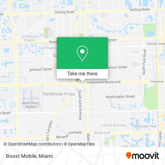 Mapa de Boost Mobile