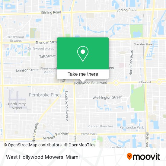 West Hollywood Mowers map