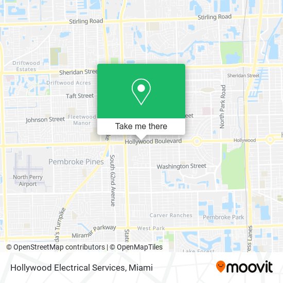 Hollywood Electrical Services map