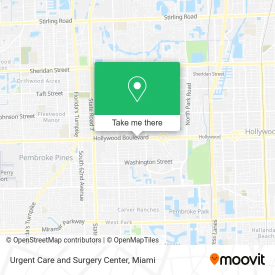 Urgent Care and Surgery Center map