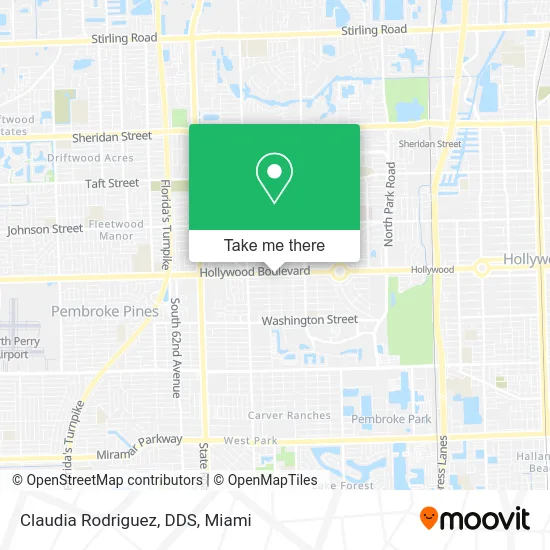 Claudia Rodriguez, DDS map