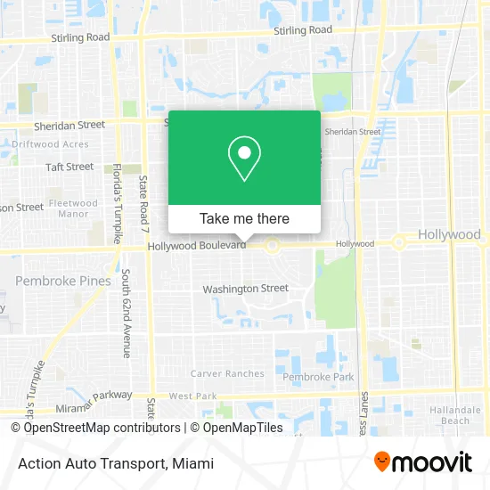 Action Auto Transport map