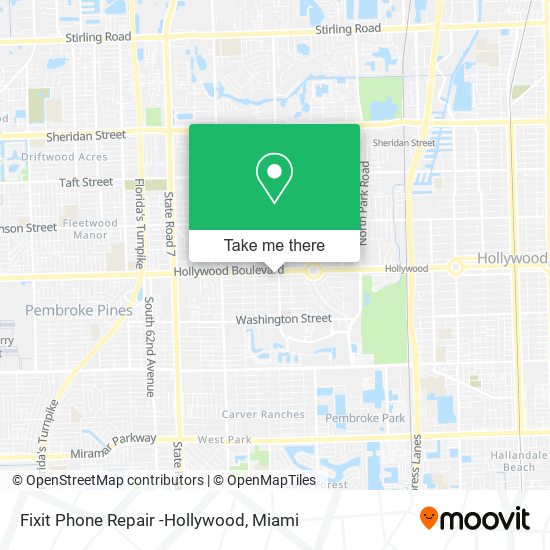 Fixit Phone Repair -Hollywood map