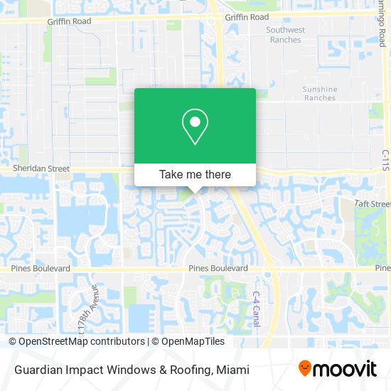 Mapa de Guardian Impact Windows & Roofing