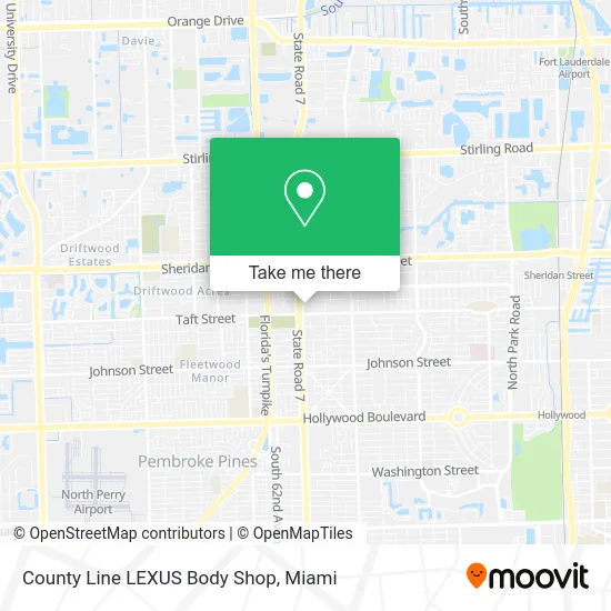 County Line LEXUS Body Shop map