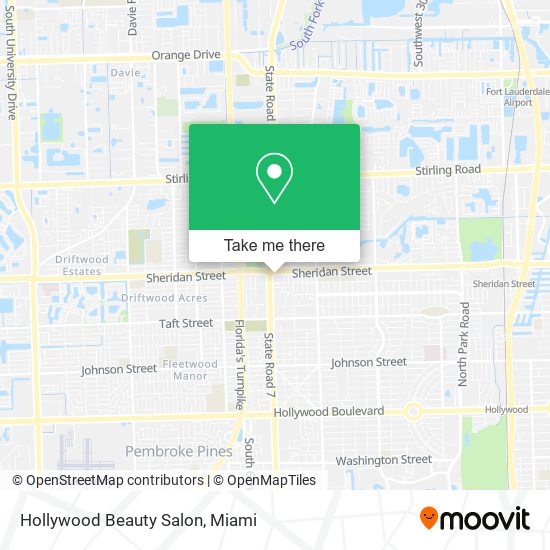 Mapa de Hollywood Beauty Salon