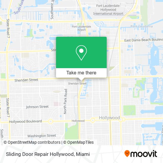 Mapa de Sliding Door Repair Hollywood
