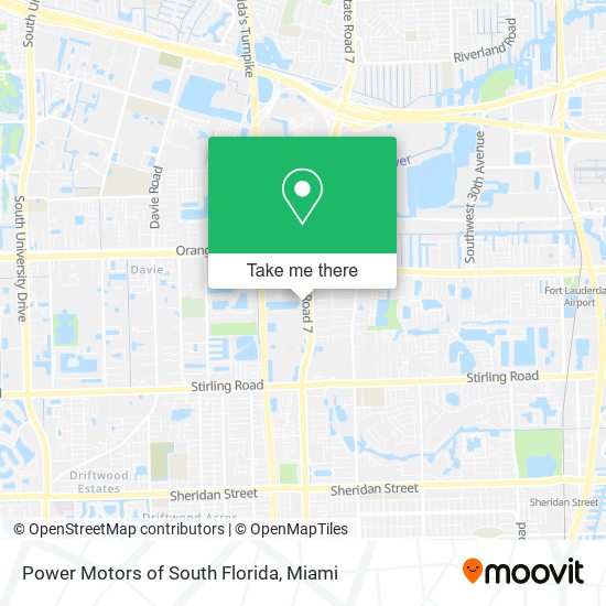 Power Motors of South Florida map