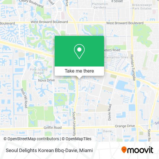Seoul Delights Korean Bbq-Davie map