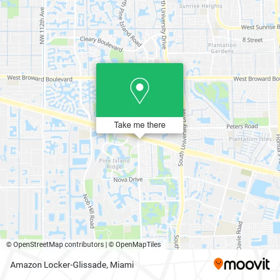 Amazon Locker-Glissade map