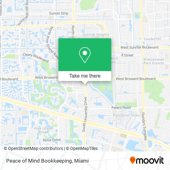 Peace of Mind Bookkeeping map