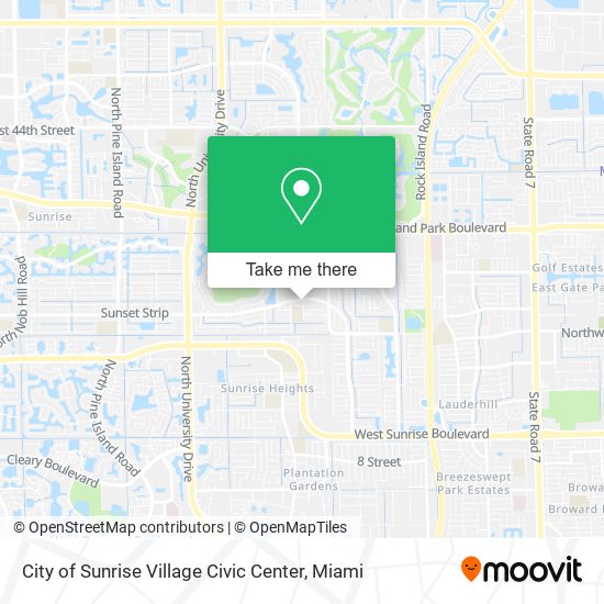Mapa de City of Sunrise Village Civic Center