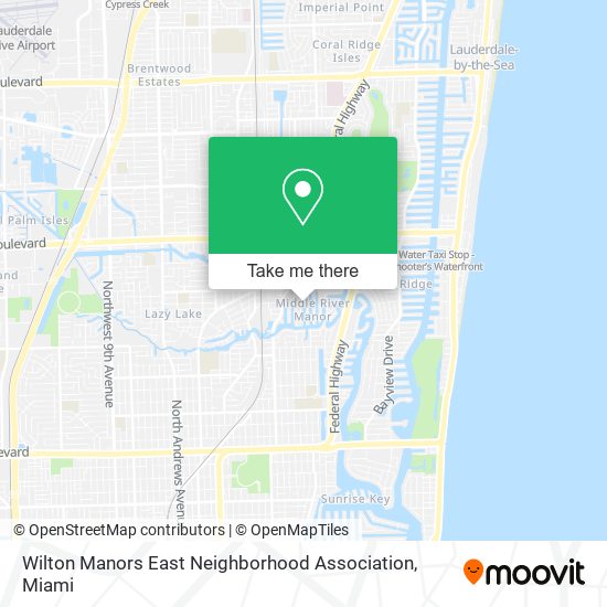 Mapa de Wilton Manors East Neighborhood Association