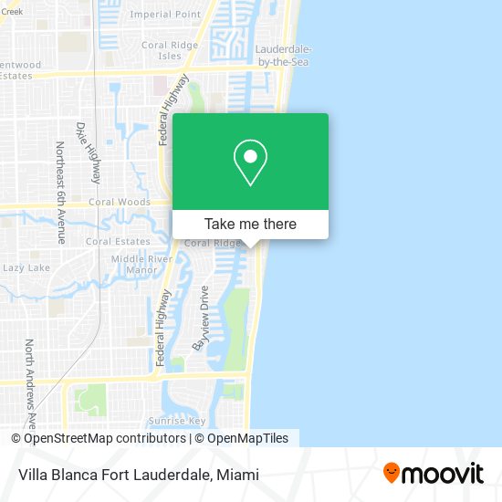 Villa Blanca Fort Lauderdale map
