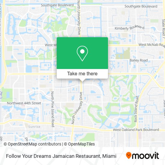 Mapa de Follow Your Dreams Jamaican Restaurant