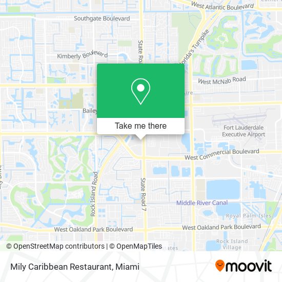 Mapa de Mily Caribbean Restaurant