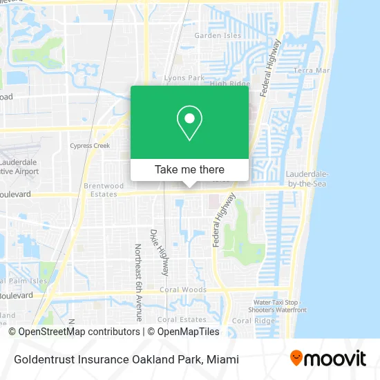 Goldentrust Insurance Oakland Park map