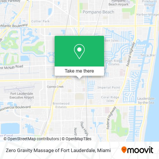 Zero Gravity Massage of Fort Lauderdale map