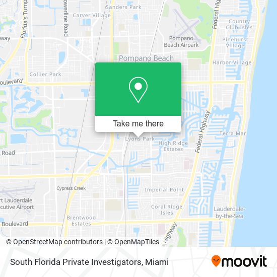 South Florida Private Investigators map