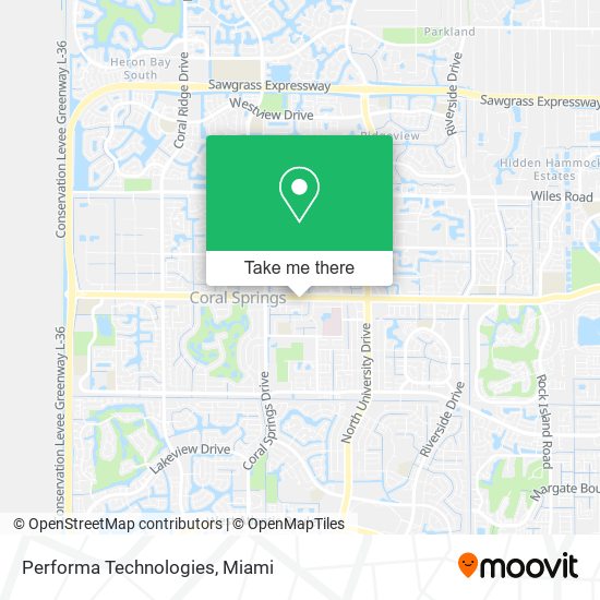 Mapa de Performa Technologies