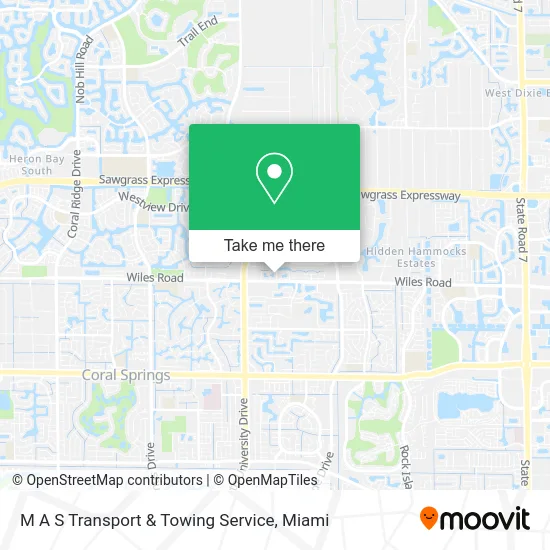 M A S Transport & Towing Service map
