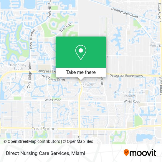 Direct Nursing Care Services map