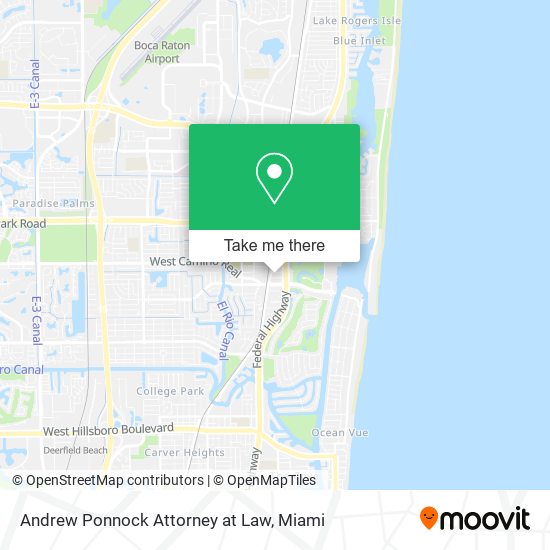 Andrew Ponnock Attorney at Law map