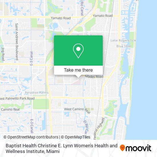 Baptist Health Christine E. Lynn Women's Health and Wellness Institute map