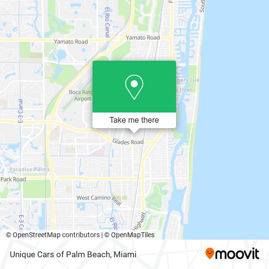 Unique Cars of Palm Beach map