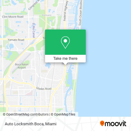 Auto Locksmith Boca map
